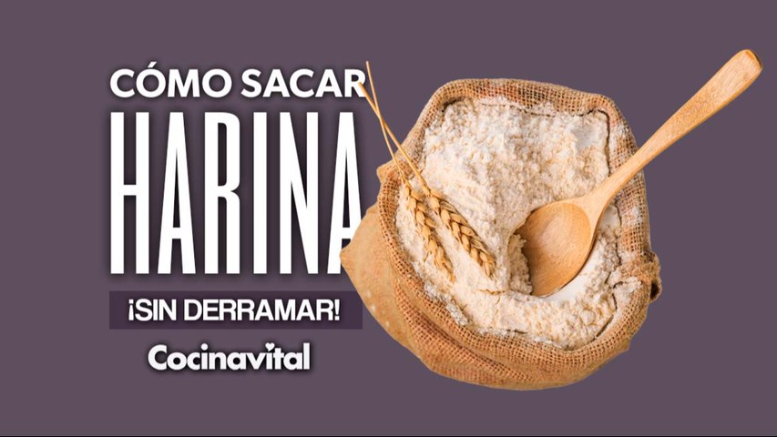 Truco casero para sacar harina con un batidor globo