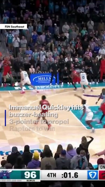 Immanuel Quickley hits buzzer-beating 3-pointer to propel Raptors to win