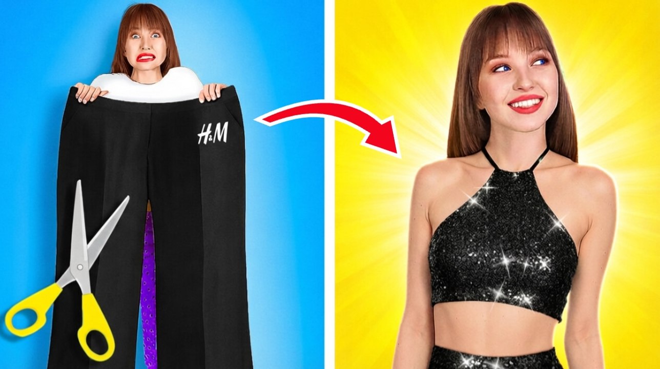 DE VIEUX HABITS À TENUES ICONIQUES ! ✂️ DIY Mode Qui CHANGE TOUT 👗✨