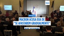 Macron acusa EUA de se "afastarem gradualmente" dos seus aliados após comentários trocistas de Trump
