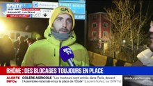 Colère agricole: "On ne lèvera pas le camp tant qu'il n'y aura pas des actes qui viennent de Paris", explique cet éleveur en blocage sur Lyon