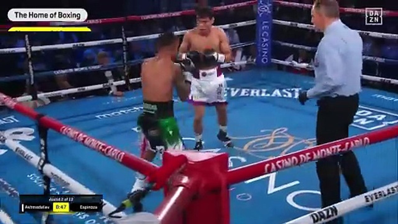 Murodjon Akhmadaliev Vs Ricardo Espinoza Highlights (Vacant WBA Interim Title)