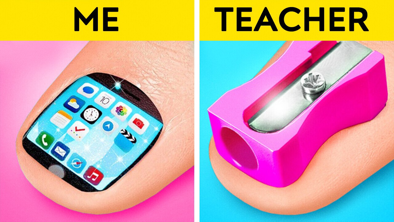 CRAZY SCHOOL TRICKS TO MAKE YOUR LIFE EASIER! 😱✂️ Adorable DIY Crafts To Try! BY 123GO! GOLD