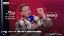 FORUM BFM- Colère agricole: "Ce n'est pas parce que le Mercosur n'est pas signé que l'agriculture va bien", déclare Étienne, agri-youtubeur dans la Sarthe