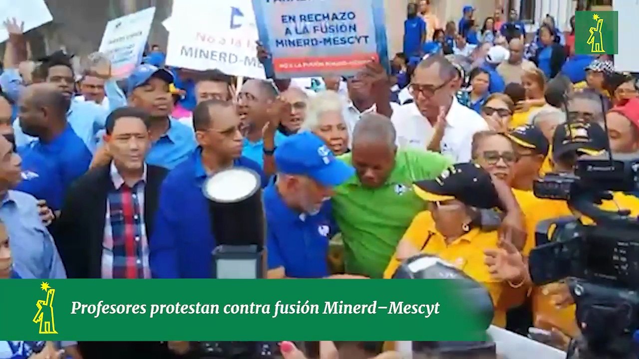 Profesores protestan contra fusión Minerd–Mescyt