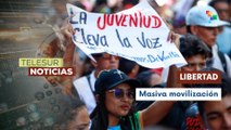 Multitudinaria marcha en Caracas exige liberación del Pdte. Maduro y su esposa