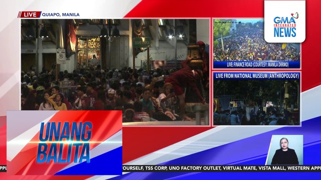 Maraming deboto, dumadalo sa oras-oras na misa sa Quiapo Church; nag-aabang sa pagbabalik ng imahen ng Jesus Nazareno | Unang Balita