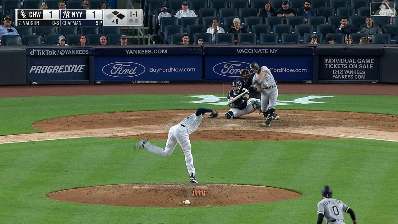 Aroldis Chapman (NYY) induces a triple play started by Gio Urshela vs White Sox (5/21/21)