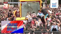 Mga deboto, nag-uunahan na makasampa sa andas ng Poong Jesus Nazareno | Unang Balita