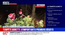 Tempête Goretti: les premiers dégâts à Louvigny dans le Calvados