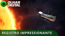 Vídeo mostra Hubble cruzando o Sol em alinhamento raro