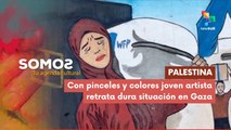 Joven artista palestina retrata la dura situación en Gaza SOMOS 08-01-2026