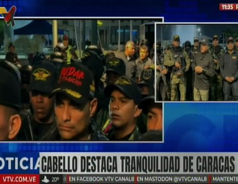 Cuerpos de seguridad garantizan la paz y tranquilidad de Caracas tras los criminales ataques de EE. UU.