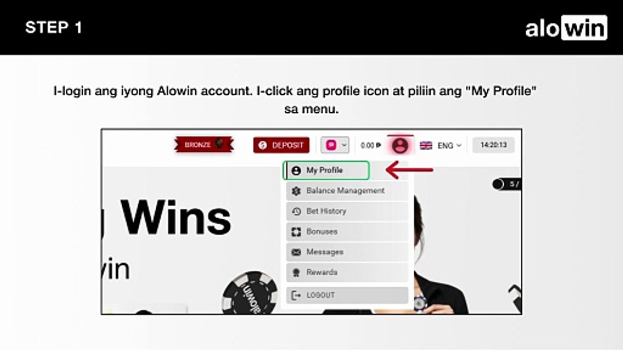 Paano I-verify Ang Iyong AloWin Account | Desktop Browser