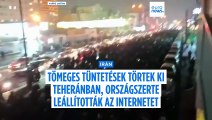 Tömeges tüntetések törtek ki az iráni fővárosban a száműzött herceg felhívása után, országszerte lekapcsolták az internetet