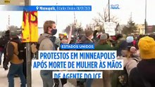 Protestos em Minneapolis depois de agente de imigração ter matado a tiro uma condutora