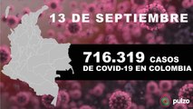Nuevos muertos y casos de COVID-19 en Colombia, septiembre 13