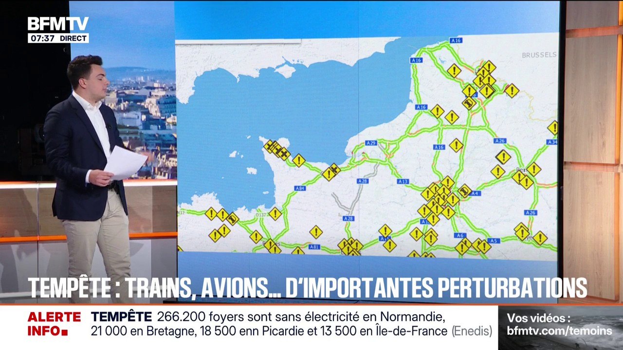 Tempête Goretti: des perturbations sur les routes du quart nord-ouest de la France