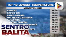 Mga lugar na apektado ng shear line, nabawasan na; 13.6°C, naitala sa Benguet kaninang umaga