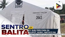 Emergency shelters para sa evacuees sa Malilipot, Albay, naitayo na | ulat ni Raiza Lucido - PIA-Albay