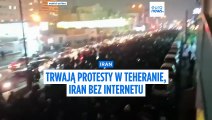 Masowe protesty w Teheranie po apelu wygnanego księcia. Internet odcięty w całym kraju