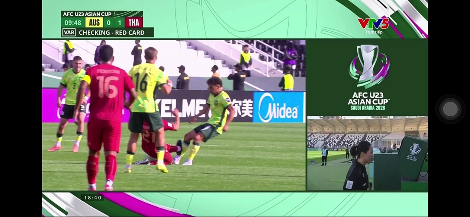 HIGHTLIGHT VTV5 U23 Australia 2-1 U23 Thái Lan | Thẻ đỏ nghiệt ngã | Bảng D - VCK U23 châu Á 2026