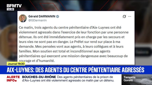 Plusieurs agents pénitentiaires du centre pénitentiaire d'Aix-Luynes agressés violemment par un détenu