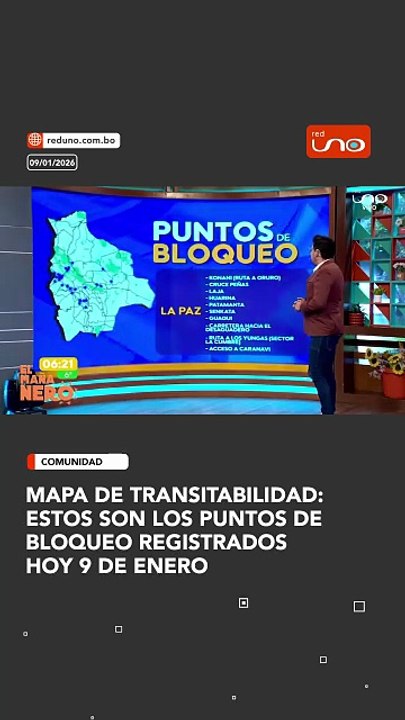 Mapa de transitabilidad: ESTOS SON LOS puntos de bloqueo registrados hoy 9 de enero