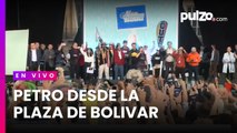 Gustavo Petro habla en la Plaza de Bolívar por la consulta popular y la reforma laboral