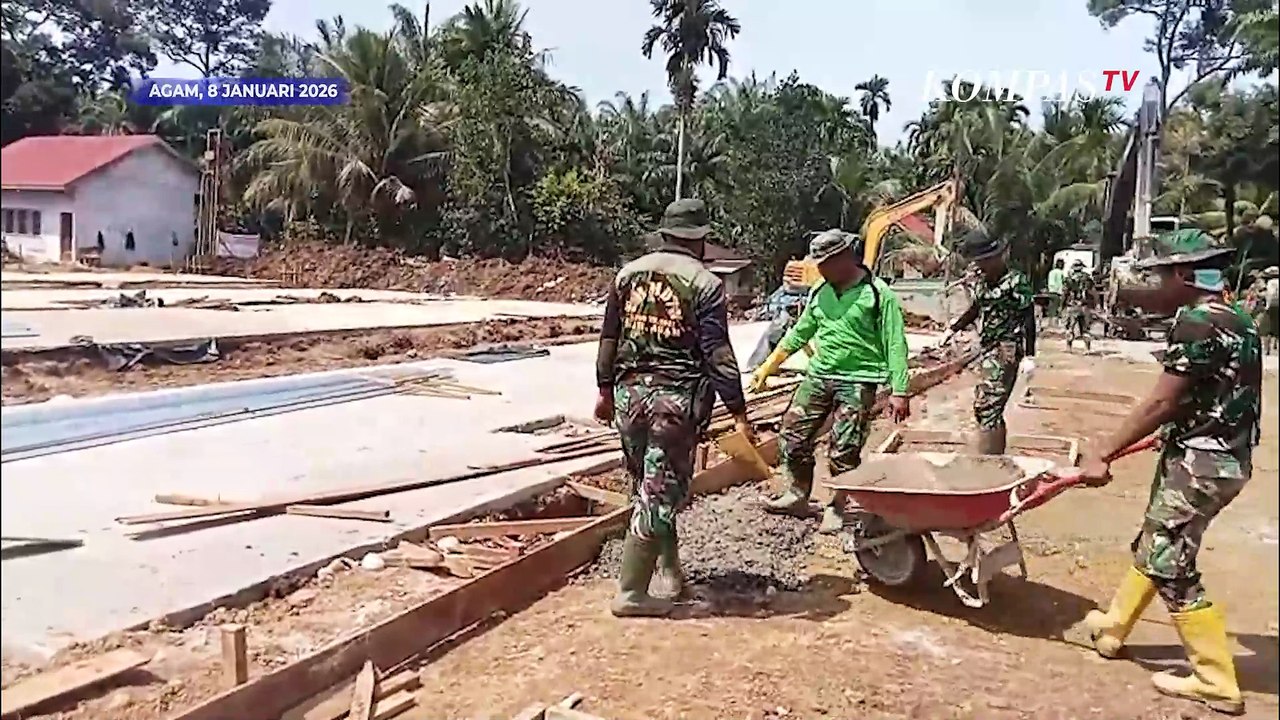 TNI AD Percepat Pembangunan Hunian Sementara Bagi Korban Bencana di Agam