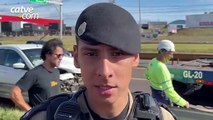 PM detalha acidente envolvendo viatura no Trevo Cataratas