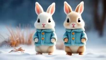 Bunnies Dancing in a Winter Wonderland