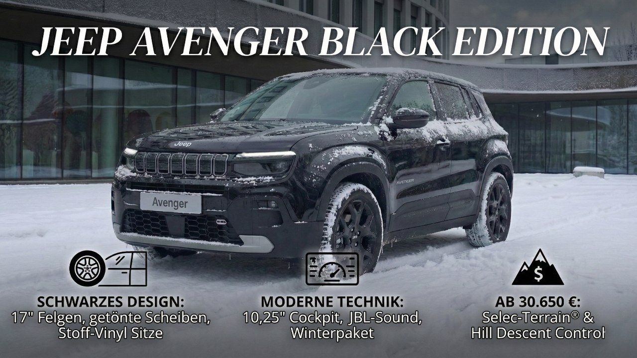 Technik, Design, Preis: 2026 Jeep Avenger Black Edition im Detail