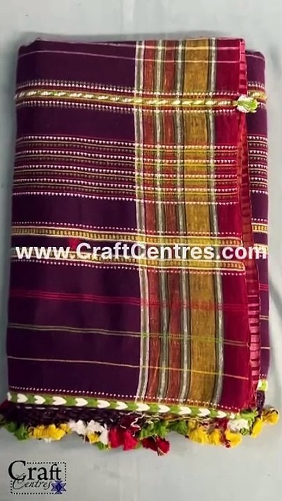 Tanirika Bhujodi Handwoven Kala Cotton Saree from Kutch ck1097