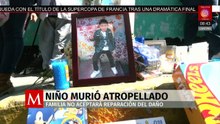 Niño muere atropellado por conductora; familia rechaza reparación del daño