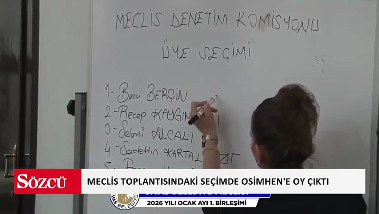 Meclis toplantısındaki seçimde Osimhen'e oy çıktı