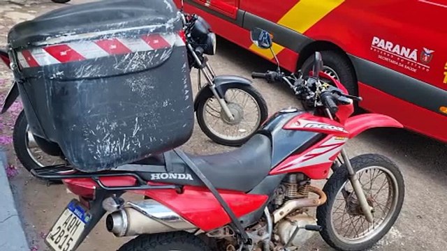 Homem fica ferido após colisão entre motos na Rua Erechim, no Centro de Cascavel