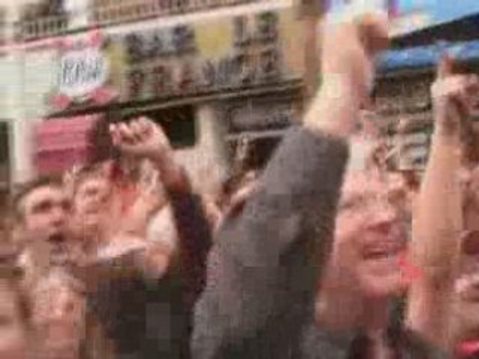 Toulon champion: les joueurs au balcon de la mairie