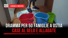 Ostia, gelo e allagamenti nelle case popolari di via Antonio Zotti: la disperazione di 50 famiglie “siamo abbandonati”