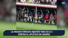 La imagen Vinicius abatido tras su cambio contra el Atlético de Madrid