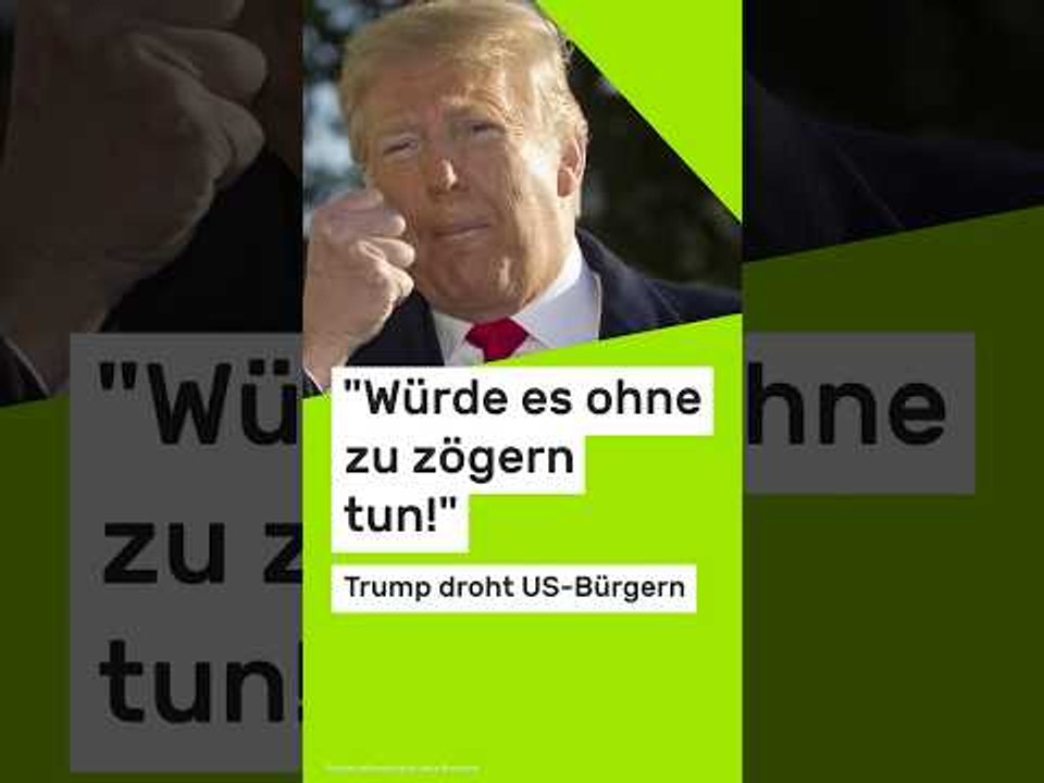 Donald Trump: 'Würde es ohne zu zögern tun!' Trump droht US-Bürgern #trump #news #politik