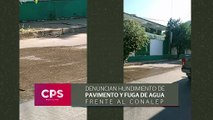 Alertan por hundimiento y fuga de agua frente al CONALEP | CPS Noticias Puerto Vallarta