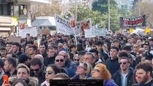 Μεγαλειώδης συγκέντρωση και πορεία για τα Τέμπη
