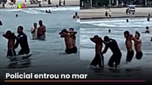 Adolescentes são detidos dentro do mar após roubarem corrente de prata de mulher no litoral de SP