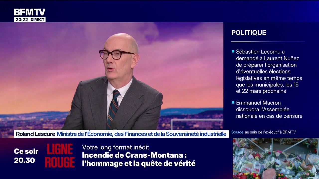 "Aujourd'hui, soit on est capable de converger vers un budget rapidement, soit on décide de choisir le désordre", déclare Roland Lescure, ministre de l'Économie