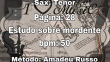 Página: 28 Estudo sobre mordente - Sax. Tenor [50 bpm]