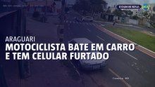 Motociclista bate em carro e tem celular furtado em Araguari