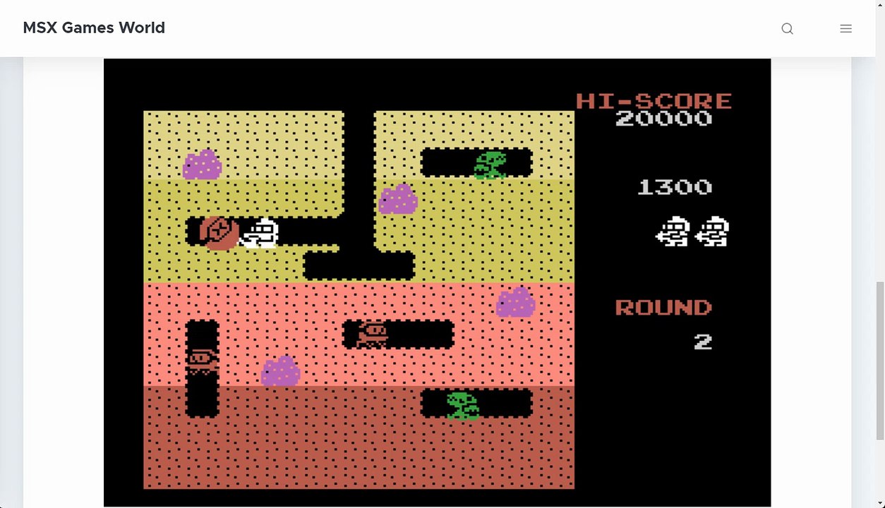 Dig Dug (MSX) Longplay