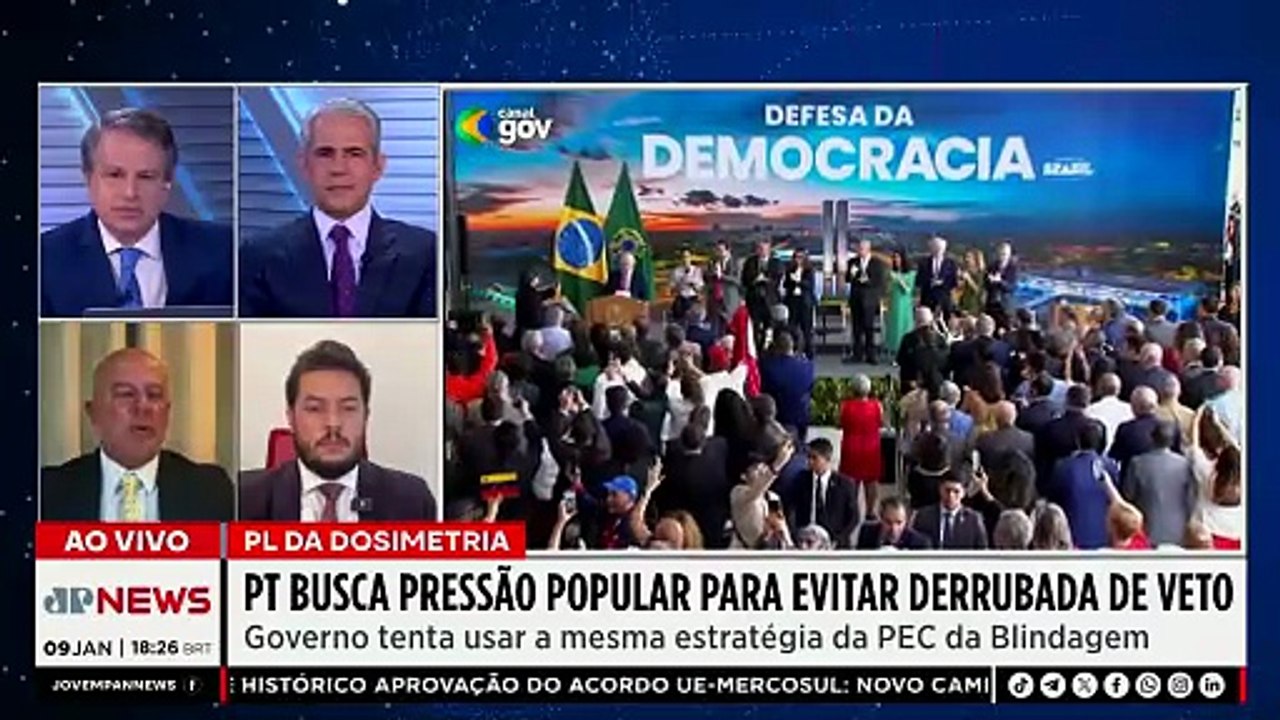PROTESTO CONTRA DOSIMETRIA / GOVERNO BUSCA MANTER VETO | OS PINGOS NOS IS - 09/01/2026