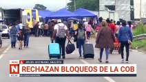 RECHAZAN BLOQUEOS DE LA COB